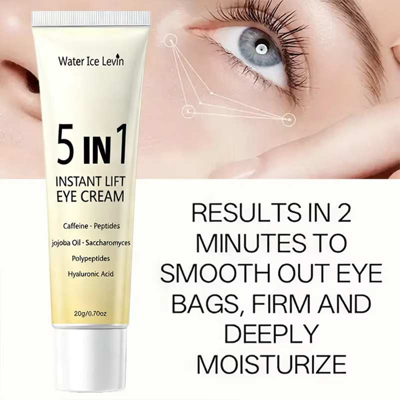 Crème pour les yeux à effet liftant instantané 5 en 1. Résultats en 2 minutes. Lisse les poches sous
