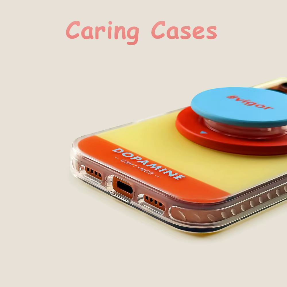 Coque pour iPhone 17 Pro Max Jaune avec base orange, support magnétique, bords souples en silicone, design minimaliste, compatible avec iPhone 16, 15, 14, 13