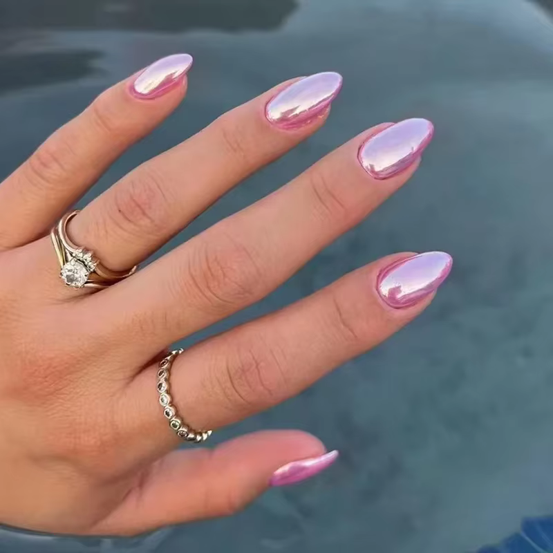 24 faux ongles rouges bordeaux simples, design mi-long, en amande, à presser, prêts à poser, à tête ronde, ovales, à couverture complète