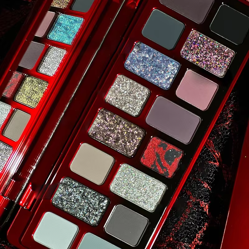 16 couleurs paillettes rose ombre à paupières fumé miroitant bleu vert diamants nacrés scintillant brillant fard