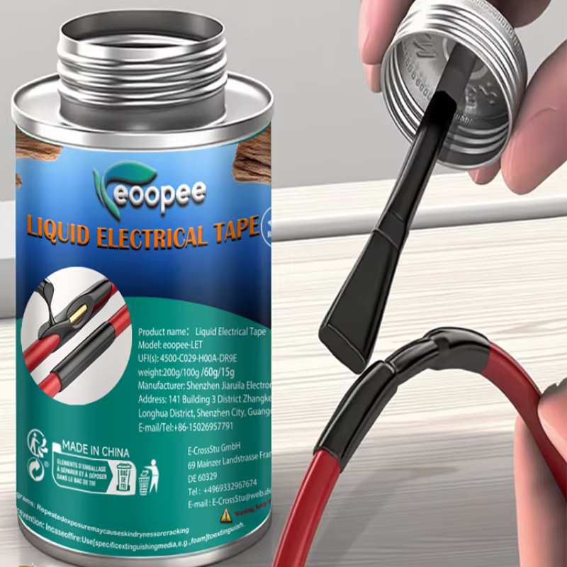Ruban électrique liquide étanche, résine époxy, colle noire, scellant à séchage rapide pour fils et câbles, colle de ligne fixe à usage domestique