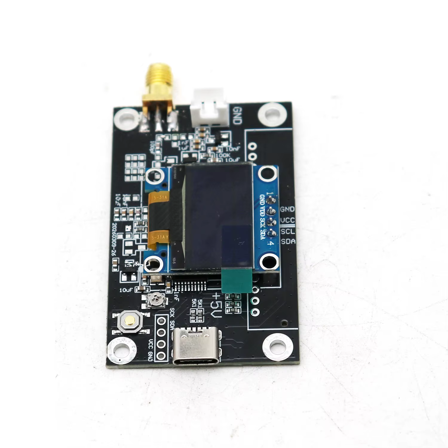 Compteur de fréquence numérique OLED 1KHZ~2400Mhz, mesure de fréquences basses et hautes, testeur de fréquence de signal RF SMA, cymomètre LED