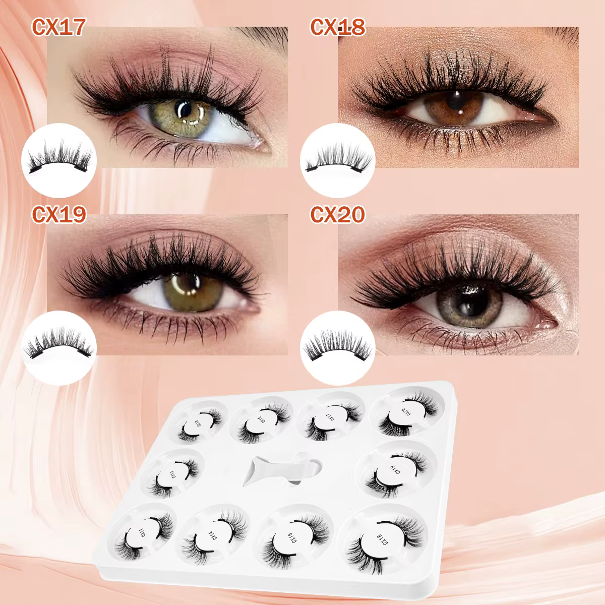 Kit de cils magnétiques 5/10 paires Extension de Faux