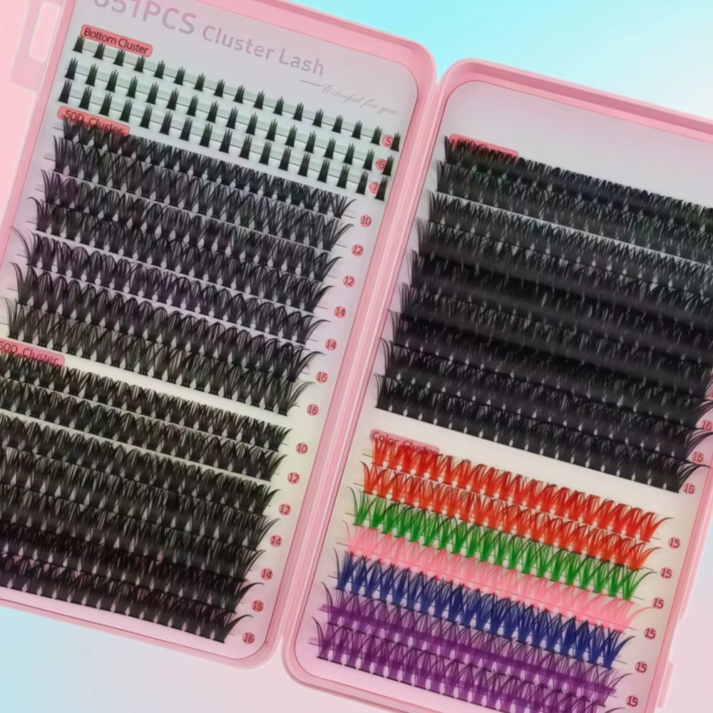 Lash Book DIY, Clusters de faux cils individuels colorés