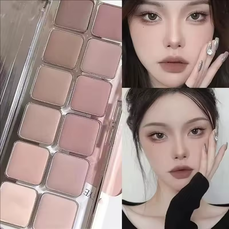 Sexy Rose vin rouge marron paillettes fard à paupières saturation doux mat gris