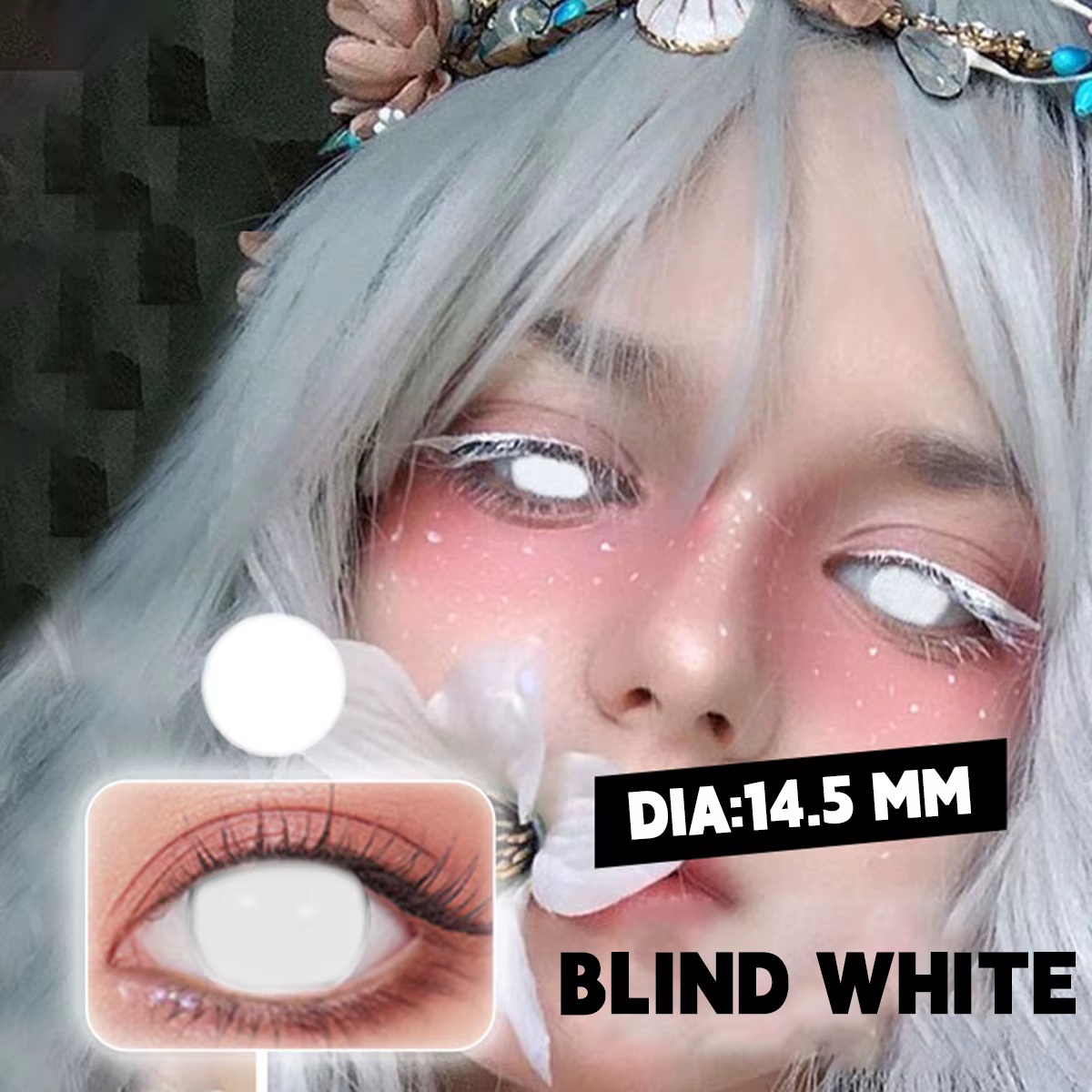 VISUASHOW Blink Block Lentilles de contact colorées pour cosplay anime