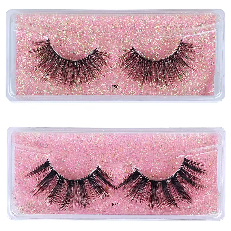 10 paires de faux cils en gros 3D