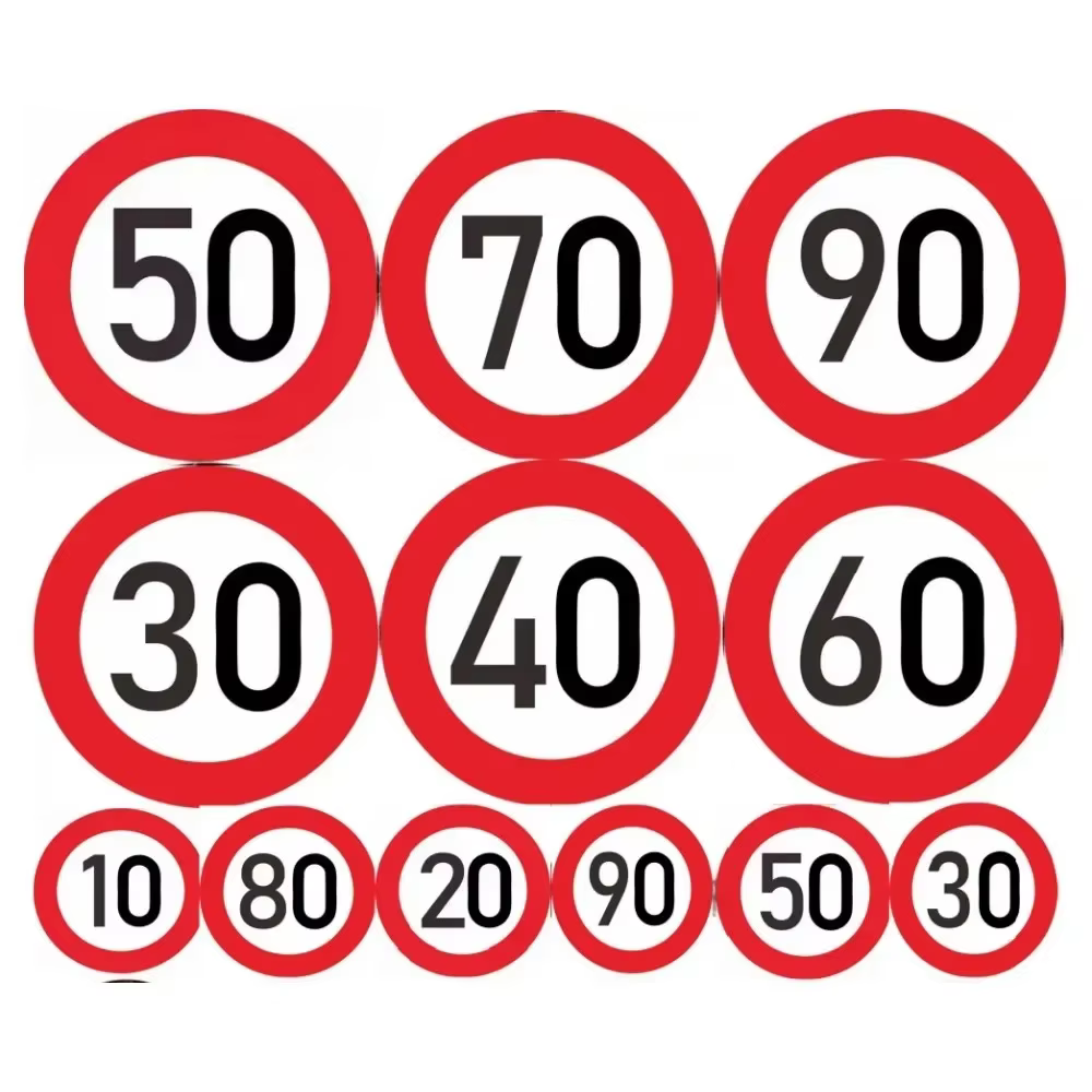 Panneau de limite de vitesse de signalisation, panneau en aluminium, métal vintage, restriction de la circulation, extérieur, étanche, 10.20.30.40. 50.effrayteuse 90 NOR/ h