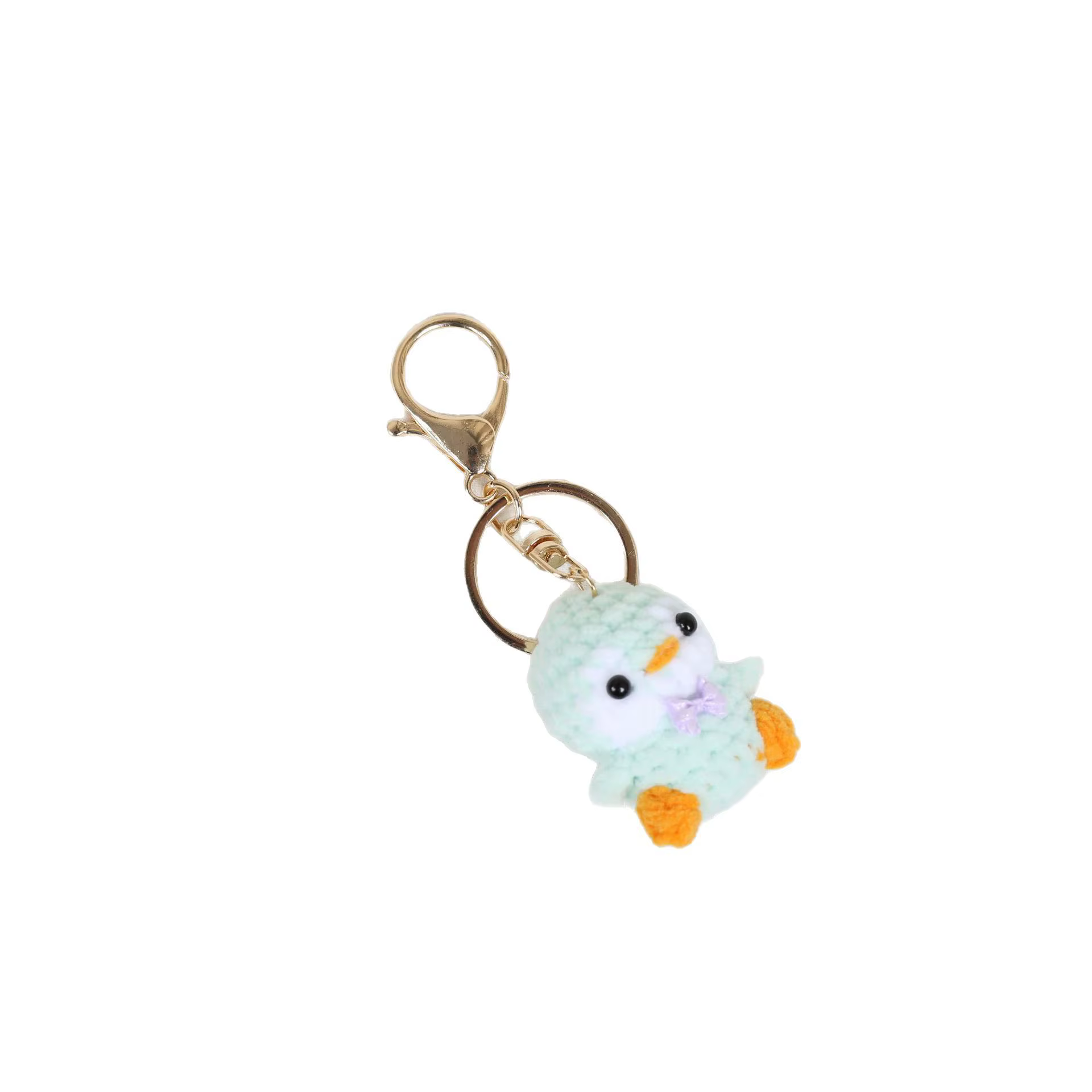 Porte-clés pingouin en Crochet fait à la main, fil de laine délicat, Style féminin, Original, fait à la main, Animal, haricot de sucre, pendentif mignon