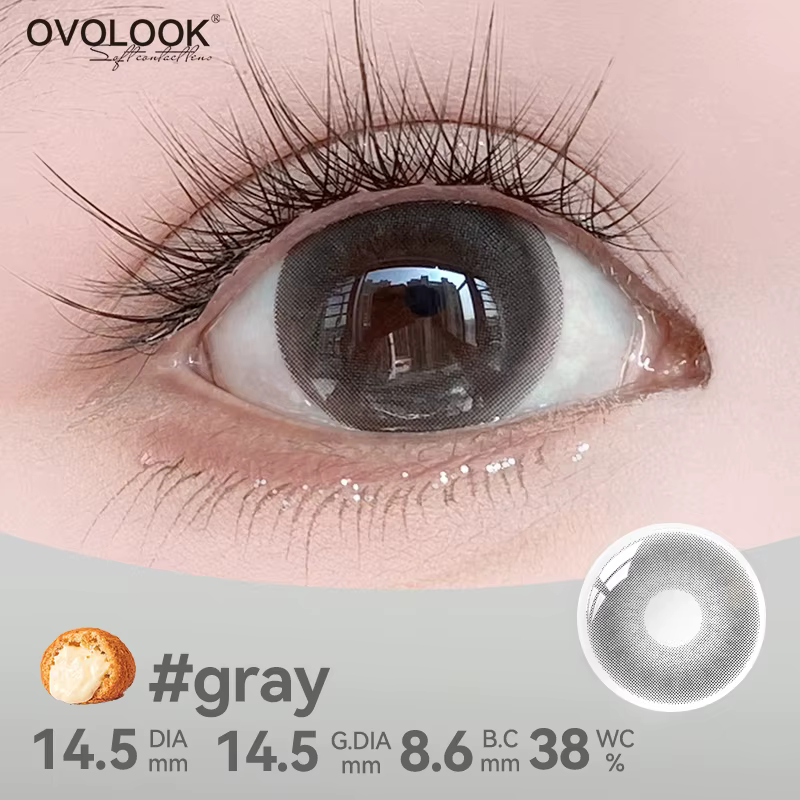 OVOLOOK - 2 paires de lentilles de contact colorées rose/bleu/vert pour maquillage