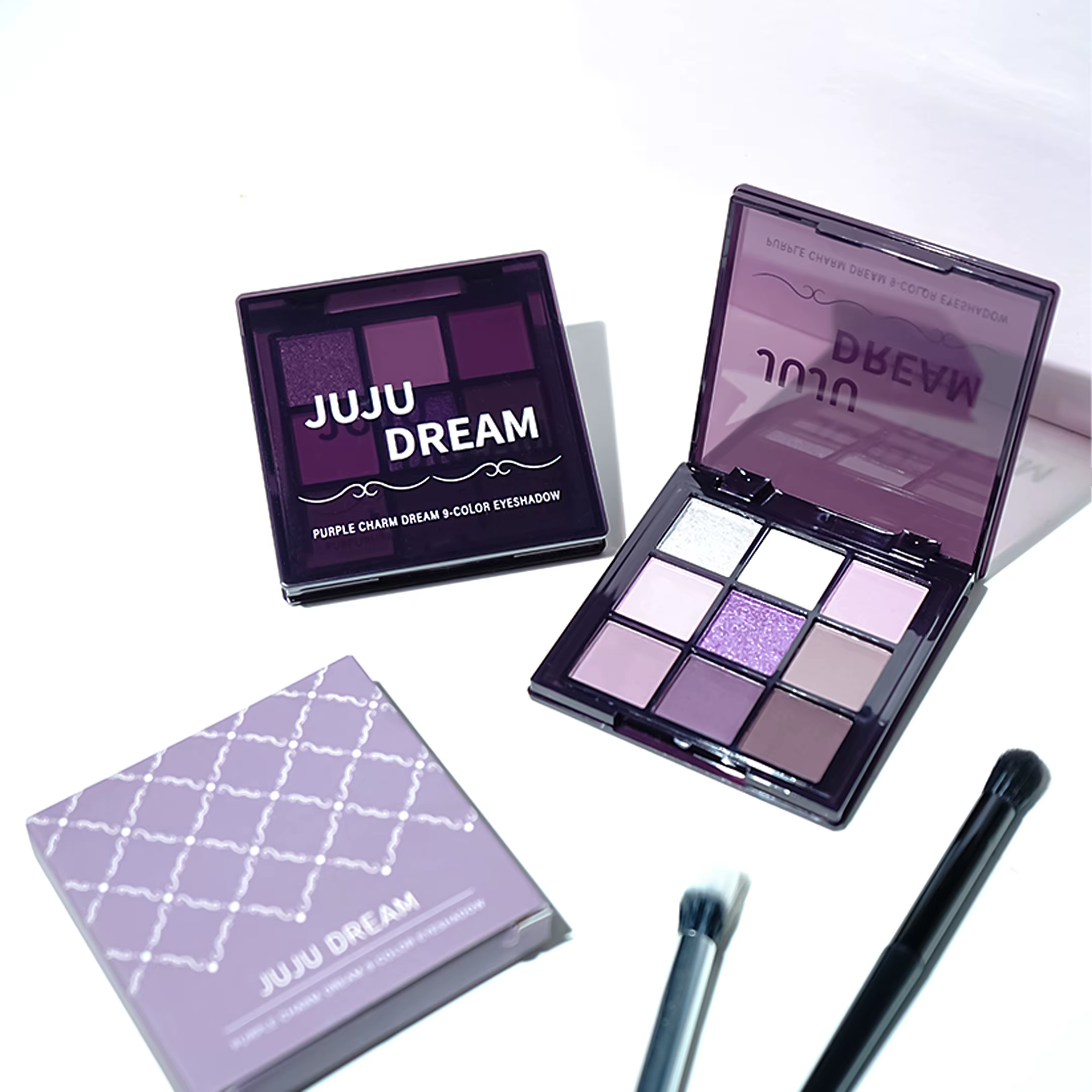 Violet charme rêve fille neuf couleurs ombre à paupières plaque fumée