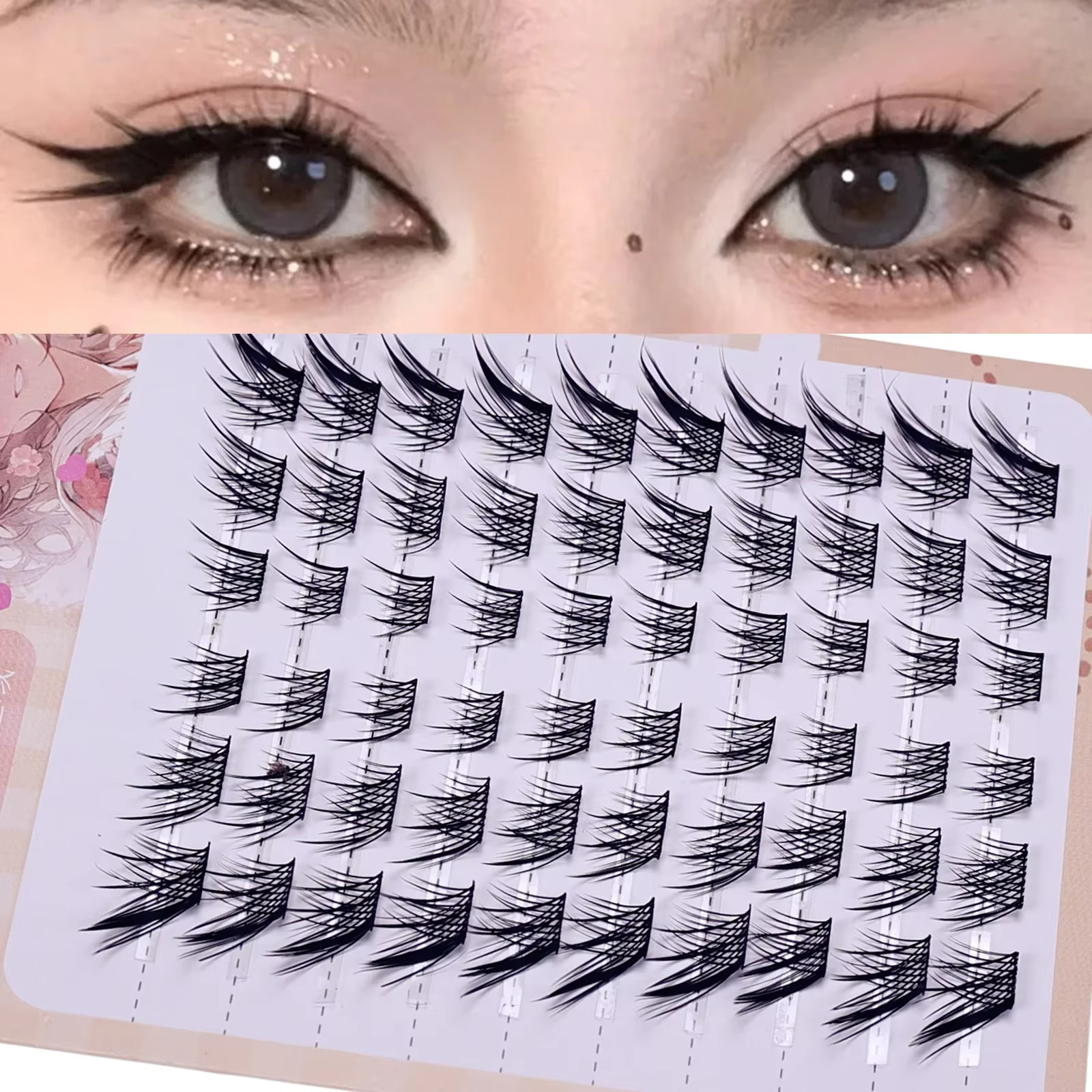 Faux-cils moelleux effet oeil de renard