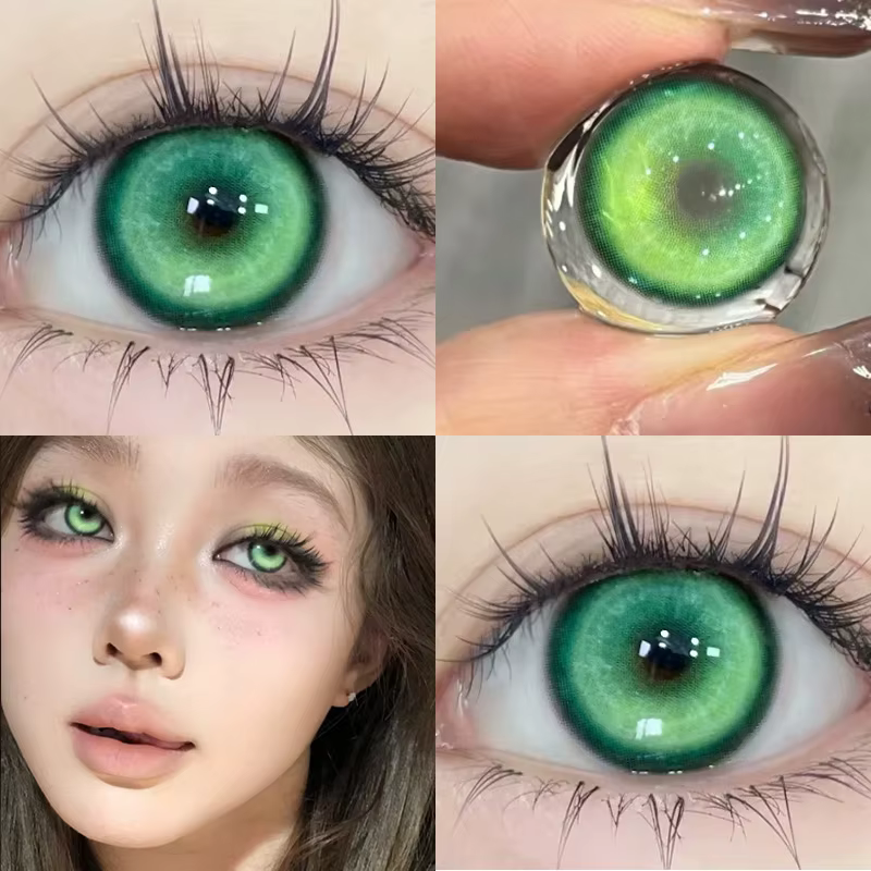 KSSEYE offre spéciale jaune Cosplay lentilles de Contact colorées pour les yeux avec degrés