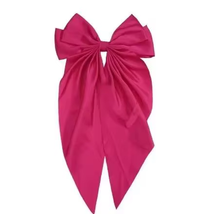 Grands nœuds pour cheveux en satin soyeux pour femmes et filles, barrettes à cheveux surdimensionnées à longue queue, mignonnes et élégantes