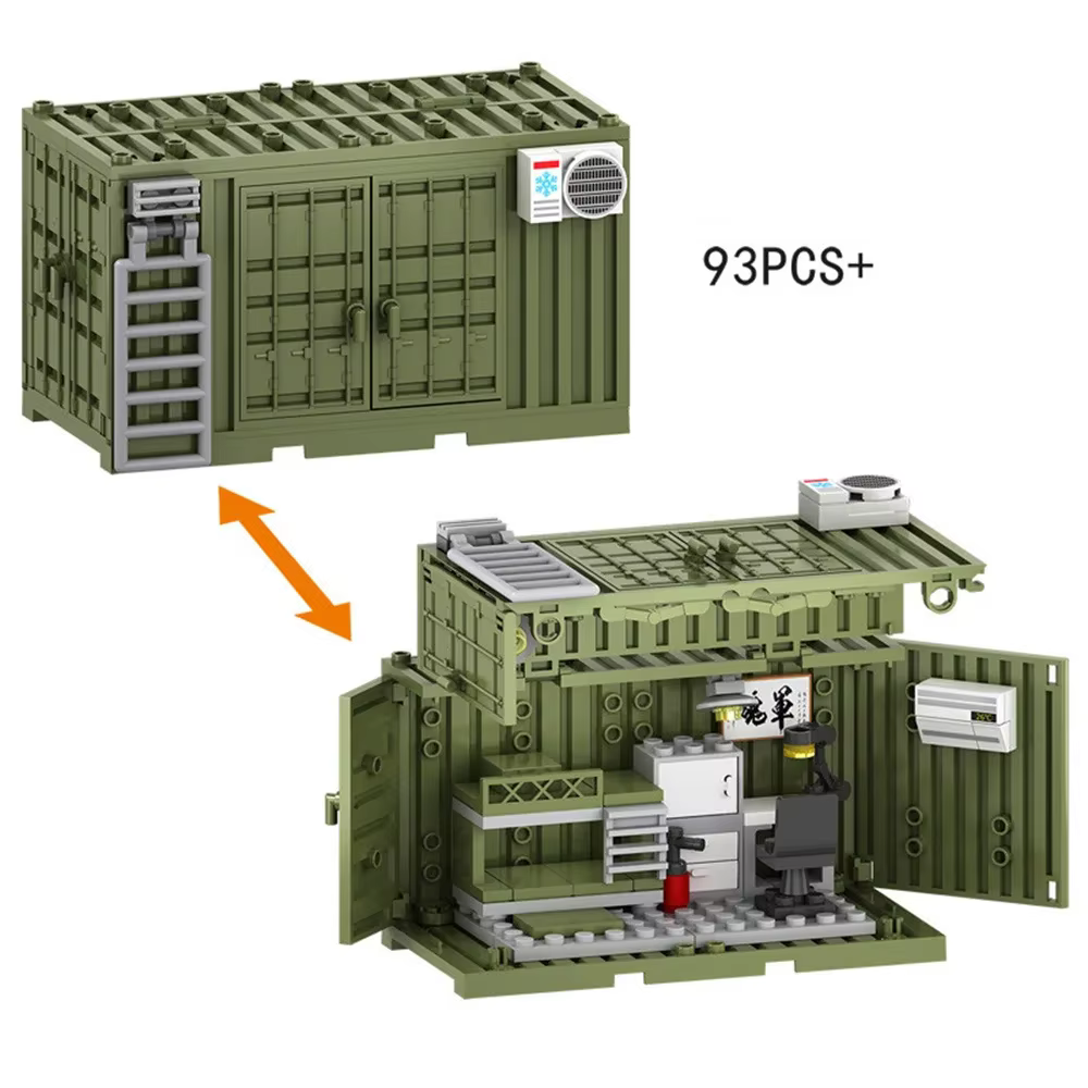 Blocs de construction militaires pour enfants : Soldats, SWAT, conteneurs, armes, canons, bases - Jouets cadeaux