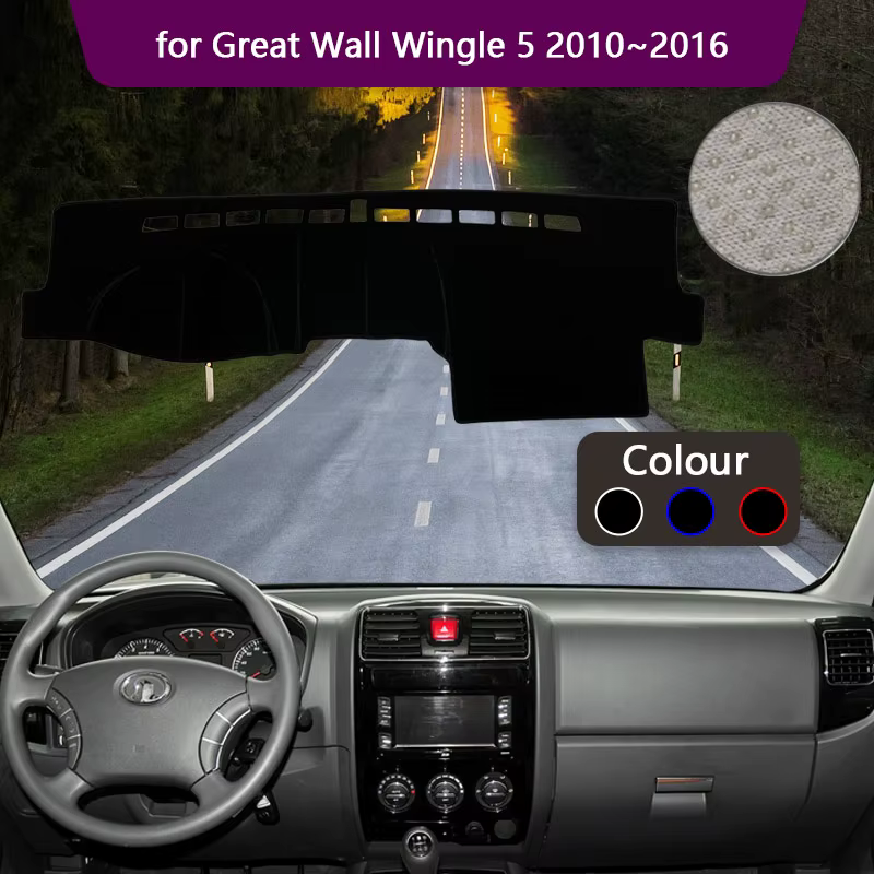 Couverture de protection pour tableau de bord, tapis de tableau de bord pour Great Wall Wingle 5, support mural V240 2010 2011 2012 2013 2014 2015 2016, pare-soleil intérieur de voiture Anti-soleil